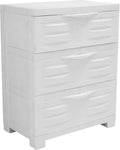 Sunnydaze 29.5' H 3-Tier Storage Cabinet with Drawers - Resin Storage Drawers Organizer - for Garage, Office, Home, Laundry Room - Speckled White