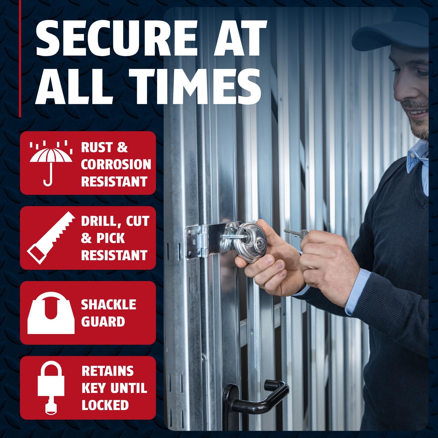 ABUS - Diskus 20/70 Padlock with Key - 6 Pack (2.75') 70mm - Heavy Duty Stainless Steel - Cut, Rust & Drill Resistant - Storage & Outdoor - Pad Lock with 2 Keys (Keyed Different) - Home Security