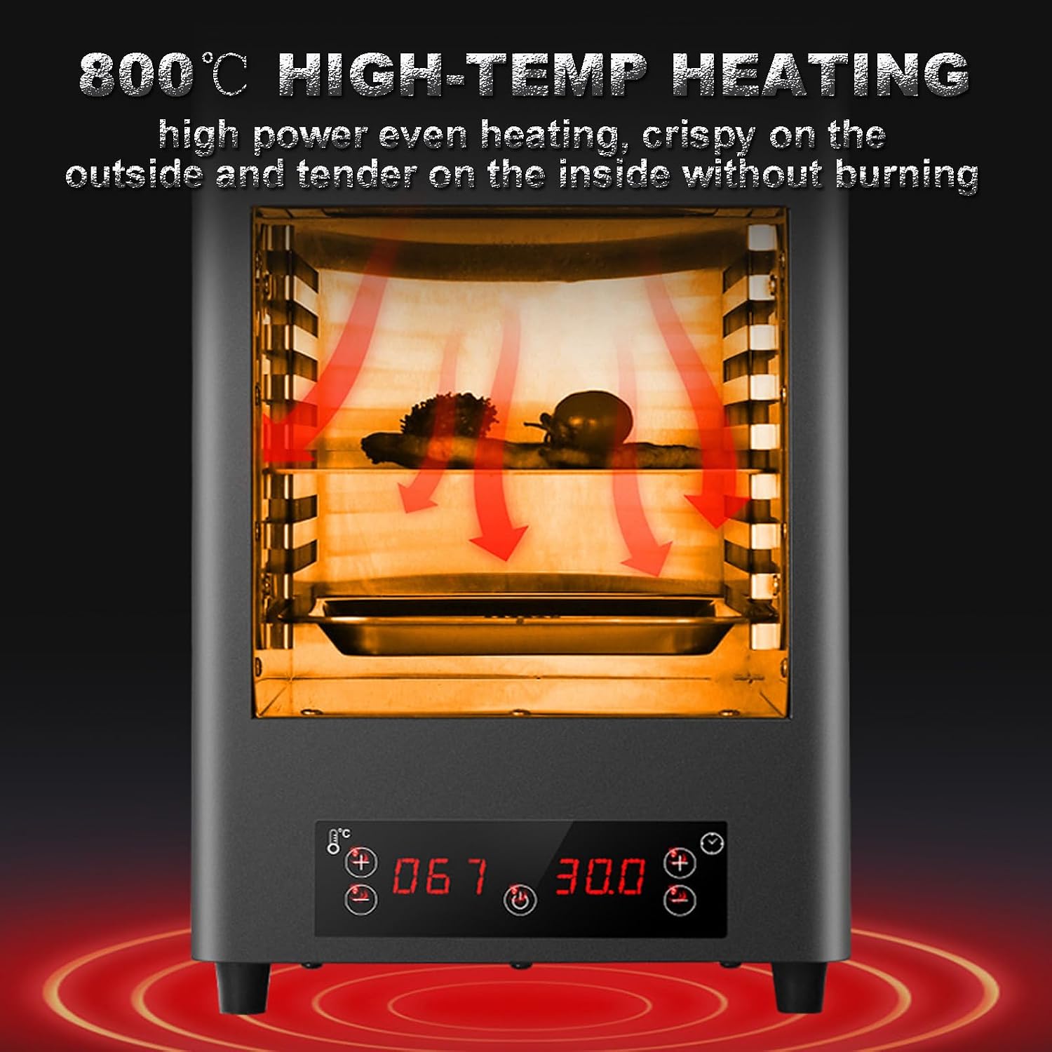 1700W 800℃ Gourmet Steak Grill - Steakhouse Quality, Controllable Time & Temp, Indoor Electric Steak Broiler,A