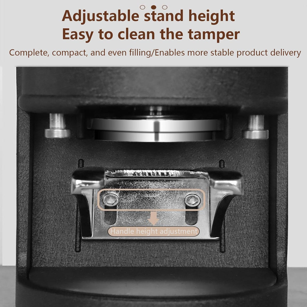 Espresso Press Tamper 58mm Height Adjustable Coffee Tamper 10-30kg Pressure 1 to 3 Adjustable Tamp Times Automatic Expresso Coffee Powder Press Machine Whiteflatsole