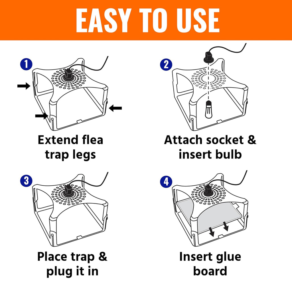Terro T230 Indoor Electric Flea Trap and Killer - Refillable Flea Traps for Inside Your Home (Pack of 6)