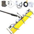 Solar Panel Cleaning Roller Brush Kit 100cm Water Fed Pole Adjustable Electric Brush for Outdoor Window Cleaning Photovoltaic Panel Cleaner 4m/13ft