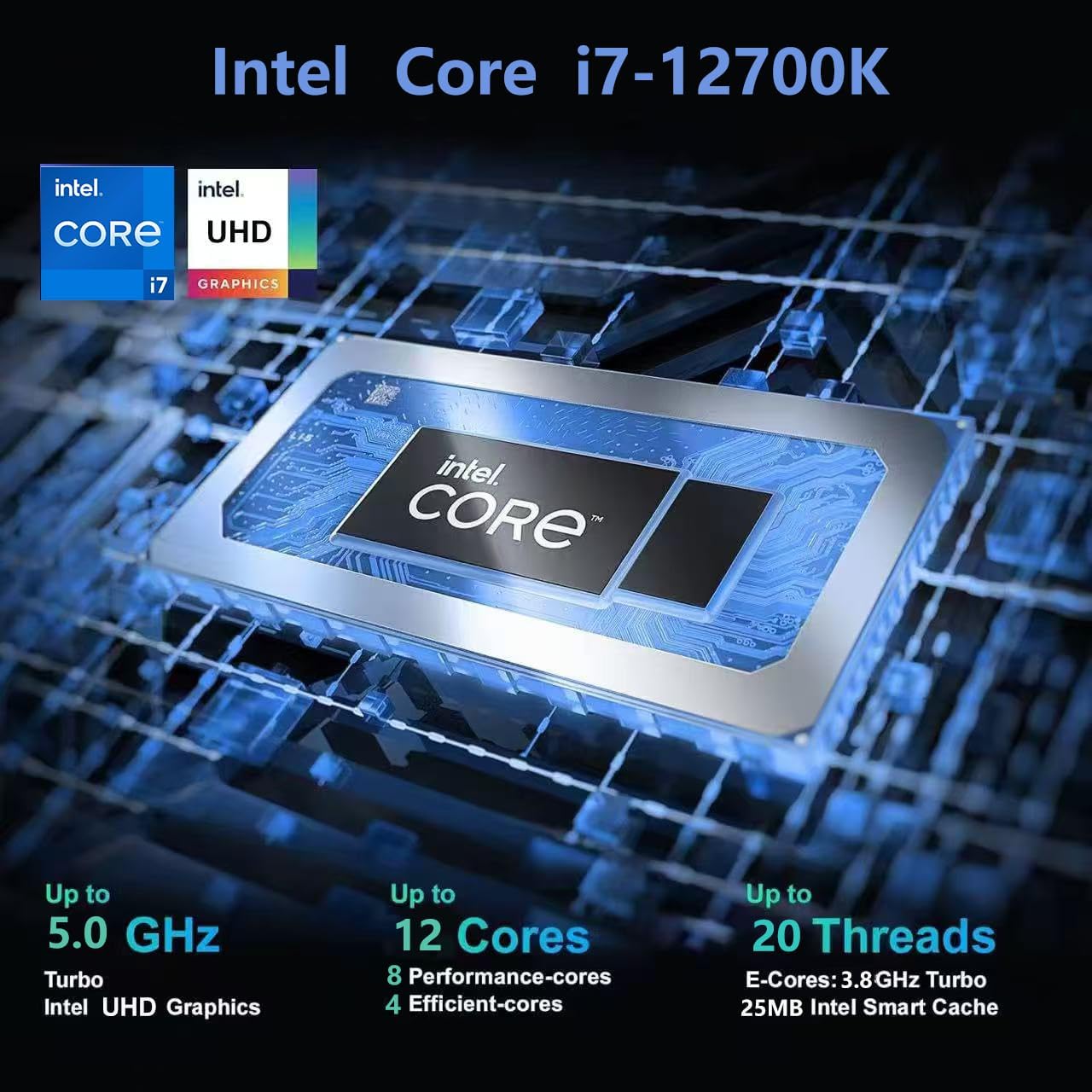 Lenovo IdeaCentre Liter Tower Desktop Computer • Intel Core i7-12700K Processor • 16GB DDR5 • 512GB SSD • Office 365 for The Web • HDMI + VGA • Wi-Fi 6 • Wired Keyboard & Mouse • Windows 11