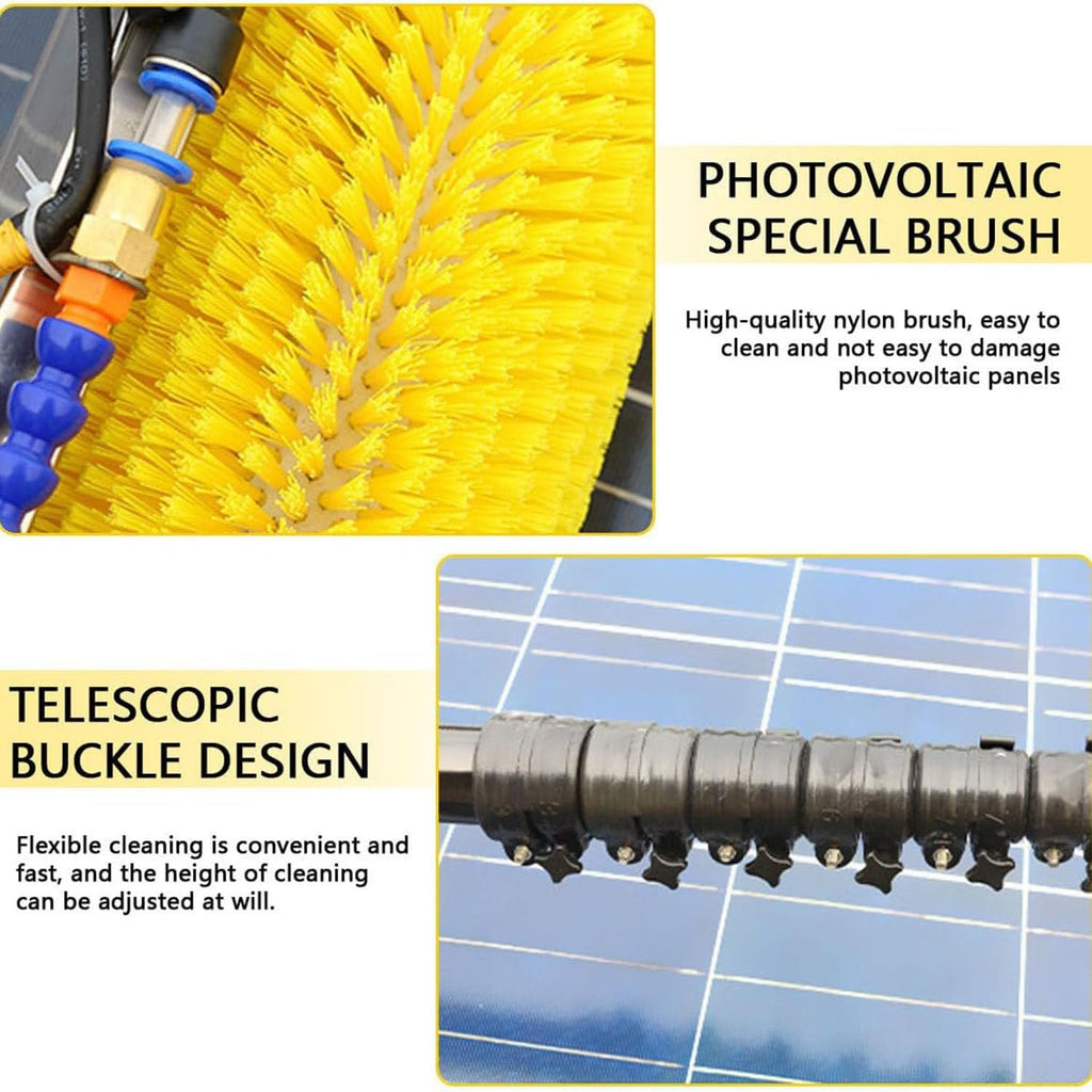 Cleaning Brush Electric Window Cleaning Pole, Water Fed Telescopic Brush, Extendable Cleaner, for Conservatory Roof, Cleaning Photovoltaic & Solar Panels,8M