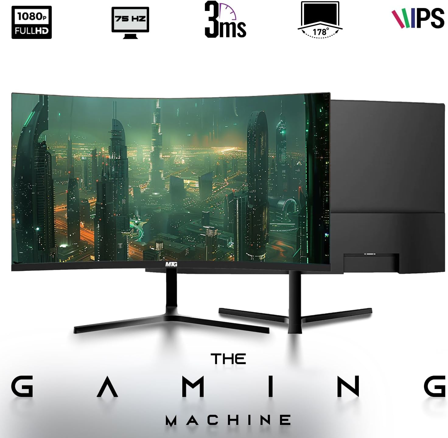 HP Gaming PC Desktop Computer – AMD Pro A10-9700,RX 550 Graphics,8GB RAM,256GB SSD,24 Inch Curved Monitor,RGB Keyboard with AI Copilot,Mouse,WiFi,RGB Headphone,Windows 11(Renewed)