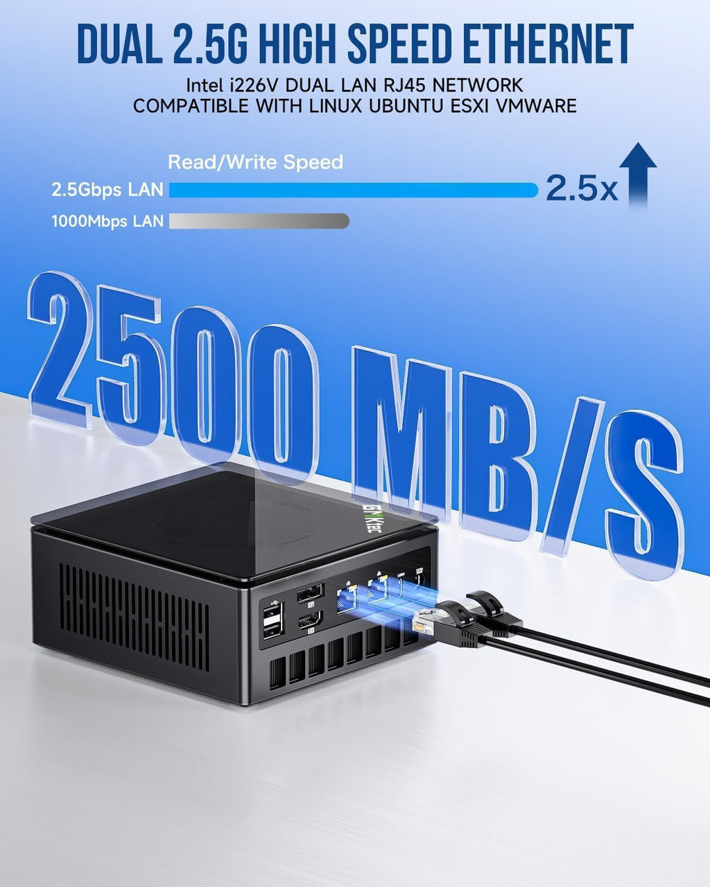GMKtec Gaming Mini PC AMD Ryzen 7 8845HS (Turbo 5.1GHz) 32GB DDR5 512GB PCIe 4.0 SSD Dual i226V NIC/Oculink Port/USB-C 4 * 2/ HDMI 2.1 DP2.1/ Radeon 780M K8PLUS
