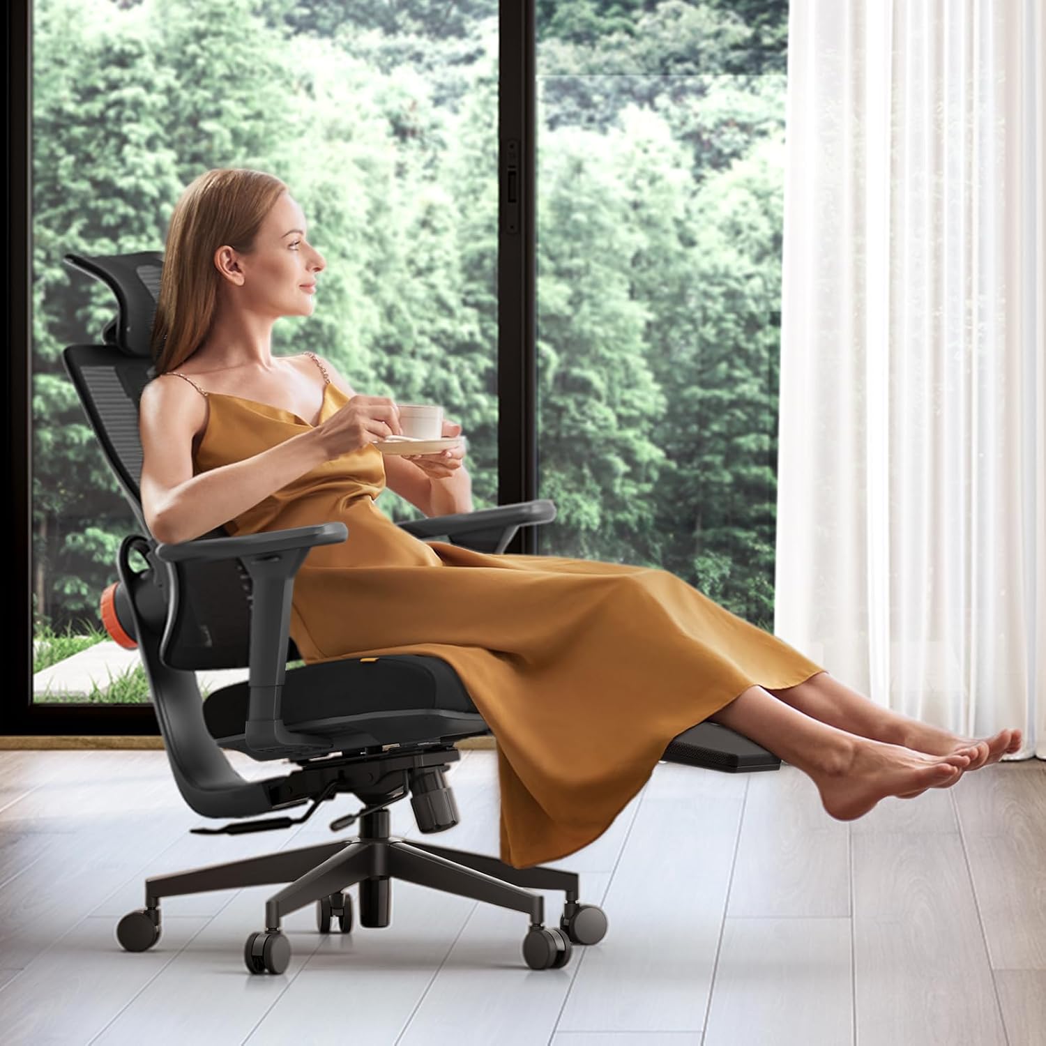 Newtral Ergonomic Office Chair, Ergonomic Mesh High Back Desk Chair, Computer Task Chair, with Footrest, Adaptive Lumbar Support