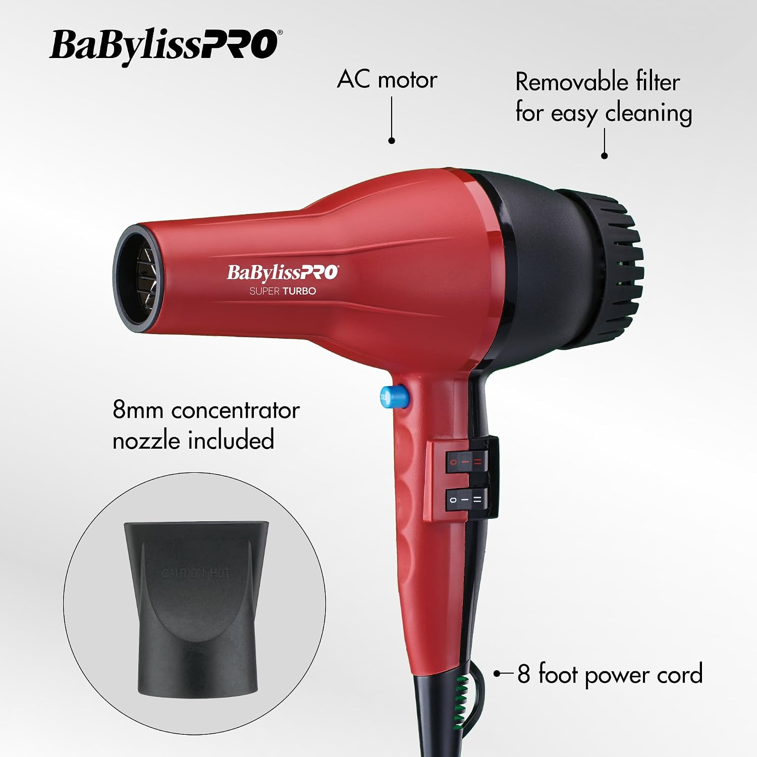 BaBylissPRO BAB9400UC Turbo Xtreme Professional Hair Dryer