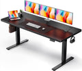 Electric Standing Desk Adjustable - 71x30 Inch Sit Stand Desk with 1 Inch Thick Tabletop, Double Beam Frame, 3 Memory Height Adjustment, Cable Management for Home Office