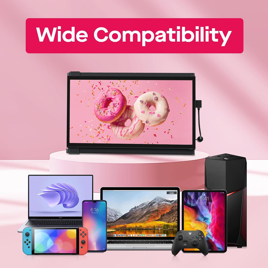 Duex Max DS Portable Monitor for Laptop, 【2026 Upgrade】 Mobile Pixels 14.1' Full HD IPS Dual Monitor for laptops, USB C/USB A/HDMI Powered Plug and Play Portable Display,Windows/Apple Compatible