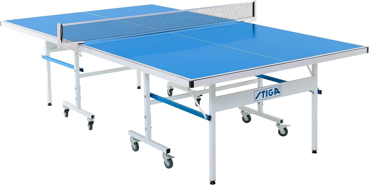 STIGA Outdoor Table Tennis Table – All-Weather Waterproof Aluminum Ping Pong Table with Net & Post, QuickPlay Assembly, 108' L x 60' W x 30' H