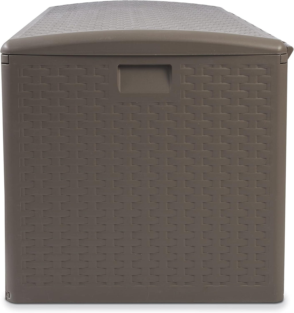 Plastic Development Group Outdoor Storage Deck Box, Standard Close, 99 Gallon, Driftwood