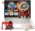 HP 14' Laptop 2025 Business Student Slim Computer, 1-Y Office 365, Copilot AI, Quad-Core Intel CPU, 16 GB RAM, 128GB UFS & 128GB SD Card, Wi-Fi 6, Windows 11 Pro, JQ2XzAccessory, Rose Gold