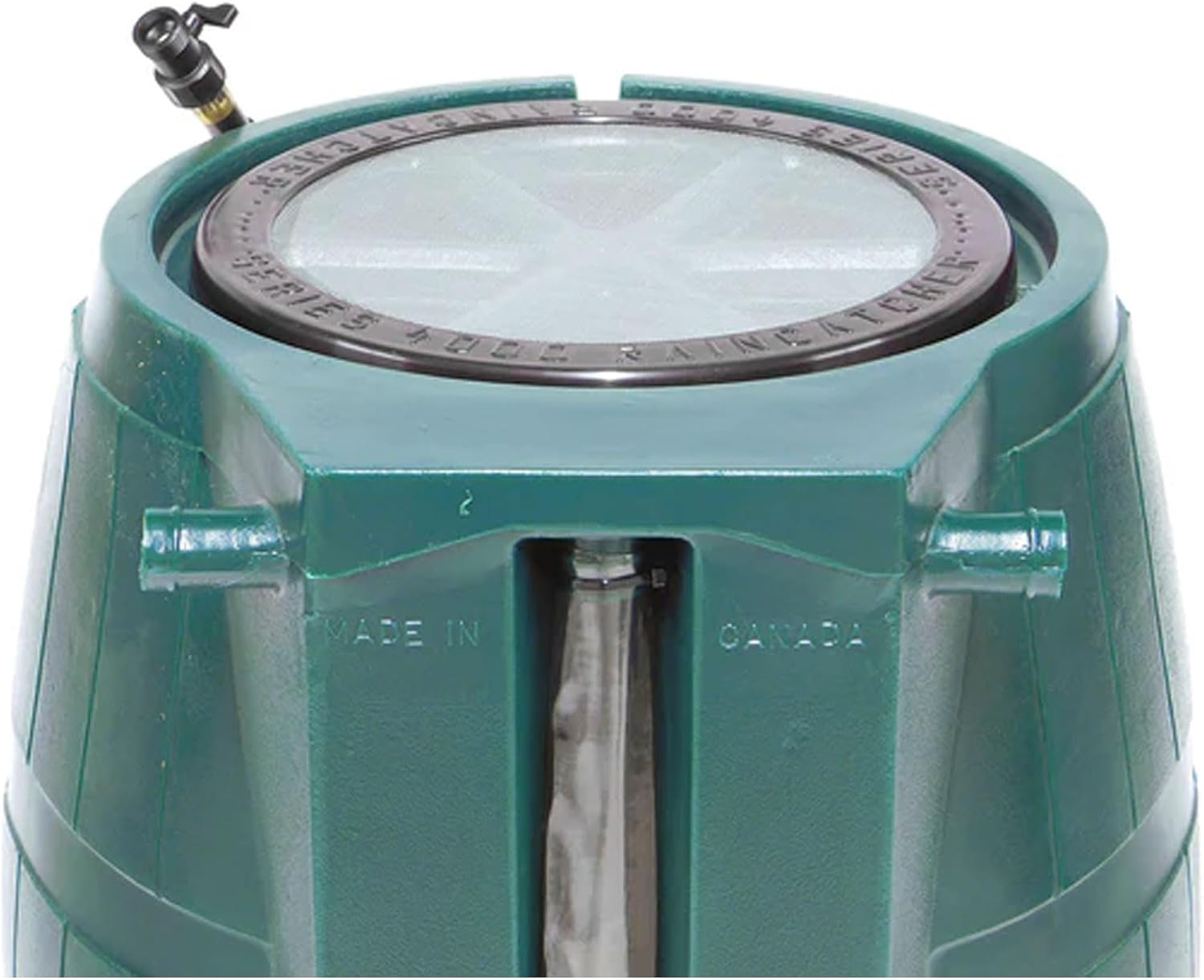 FCMP Outdoor Raincatcher 4000 Rain Barrel, Flat-Back Rainwater Catcher with Spigots, 50 Gallon, Green - Portable Water Storage Container Tank for Home, Garden, and Backyard