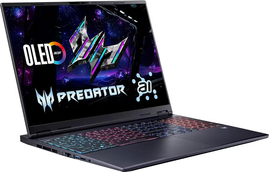 acer Predator Helios Neo 16S AI Gaming Laptop - Intel Core Ultra 9 275HX, NVIDIA RTX 5070Ti, 16' OLED WQXGA, 240Hz 1ms, RGB Backlit KB, Air Cooling, Copilot Ai, Windows 11 Pro, 64GB DDR5, 4TB SSD