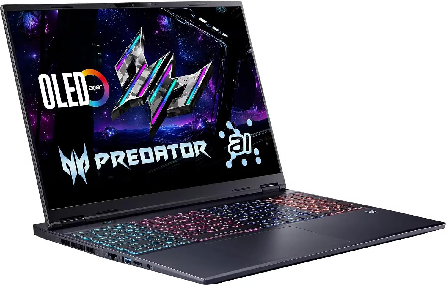 acer Predator Helios Neo 16S AI Gaming Laptop - Intel Core Ultra 9 275HX, NVIDIA RTX 5070Ti, 16' OLED WQXGA, 240Hz 1ms, RGB Backlit KB, Air Cooling, Copilot Ai, Windows 11 Pro, 64GB DDR5, 4TB SSD