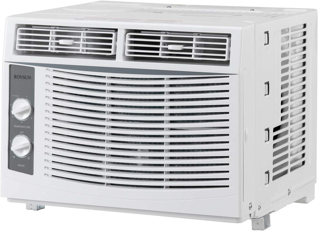 ROVSUN 5000 BTU Air Conditioner Window Unit, 115V/60Hz AC for Window, Cooling Rooms up to 150 Sq. Ft, Easy Install Kit Included, White