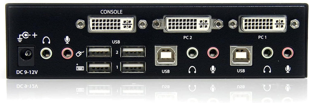 StarTech.com 2 Port DVI KVM Switch - USB DVI Dual Link - Hot-key & Audio Support - 2560x1600 @ 60Hz KVM Switch - KVM Video Switch (SV231DVIUAHR)
