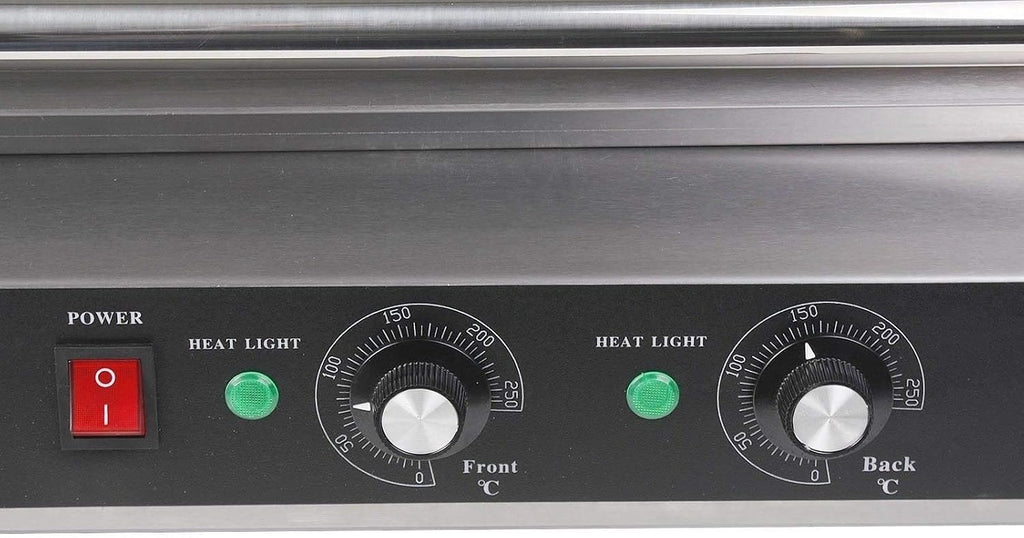 New Commercial 18 Hot Dog Hotdog 7 Roller Grill Cooker Machine w/ Cover
