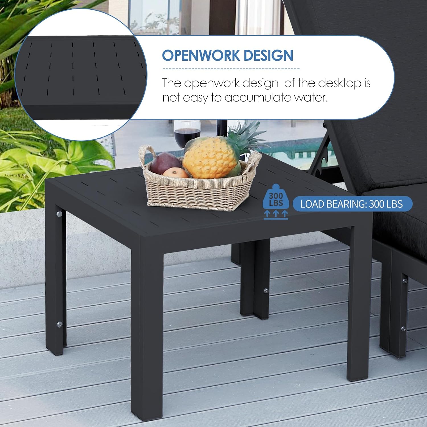 NICESOUL 8 Piece Modern Aluminum Patio Furniture Set Deep Seated, Extra Wide Modular Outdoor Sectional for 6 People, 500 lbs Heavy Duty L-Shaped Oversized Sofa Couch for Outside Backyard, Ember Black