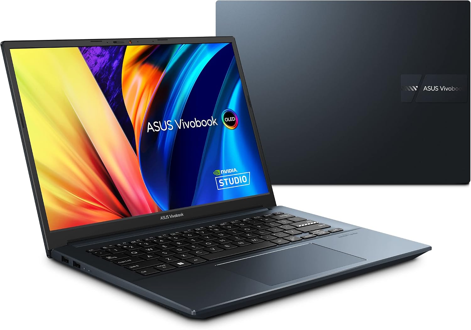 ASUS VivoBook Pro 14 OLED Laptop, 14' 2.8K OLED Display, AMD Ryzen 7 6800H Mobile CPU, NVIDIA® GeForce® RTX™ 3050 GPU,16GB RAM, 1TB SSD, Windows 11 Home, Quiet Blue, M6400RC-EB74