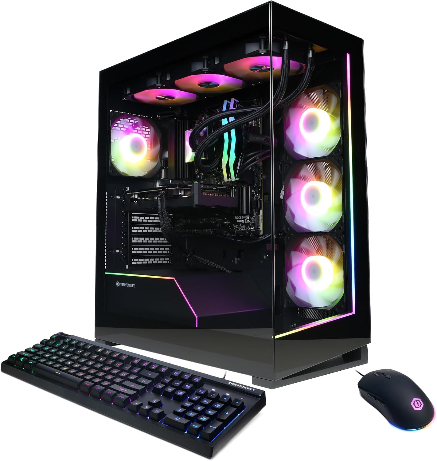 CyberPowerPC Gamer Supreme Gaming PC AMD Ryzen 9 9900X 4.4GHz, Radeon RX 9060 XT 16GB, 32GB DDR5, 2TB PCIe 4.0 SSD, WiFi Ready & Windows 11 Home (SLC10200A3)