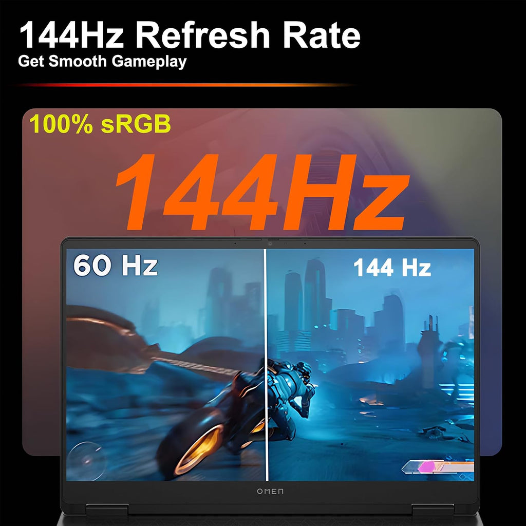 HP Omen 17 Gaming AI Laptop 17.3' FHD IPS 144Hz (100% sRGB) AMD Zen 5 10-core Ryzen AI 9 365 (Up to 50 Tops) 64GB RAM 4TB SSD GeForce RTX 5060 (Up to 572 AI Tops) RGB Backlit HyperX Win11 ICP Hub