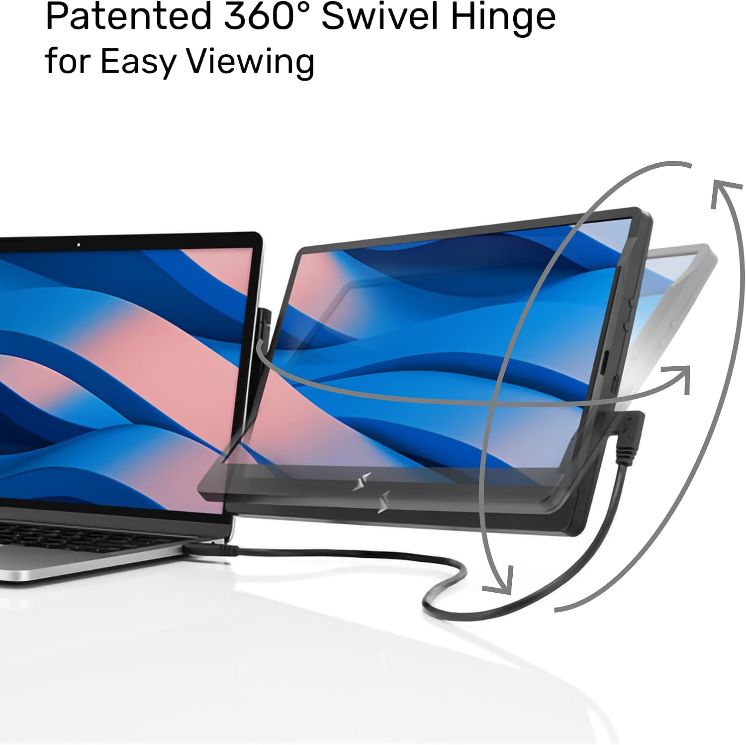 SideTrak Swivel 12.5' Portable Monitor for Laptop, Patented Swivel Hinge, Laptop Screen Extender | FHD Dual Screen w/Kickstand, USB or HDMI, Mac, PC, Chromebook Compatible - 10 Pack