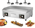 Electric Griddle, Commercial Flat Grill, Stainless Steel Steak-Bacon Fryer, Countertop Burger-Bacon Griddle Pancake Maker, With 3 Cleaning Brushes,4400W