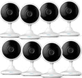 Small Security Cameras, Upgraded Indoor Camera for Pets, Dogs, Babies, Elders, Smart WiFi Home Monitor, App Control, Compatible with Alexa, White, 8PCS