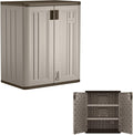 Suncast 36' Resin Base Garage Storage Cabinet, Platinum, Made in the USA