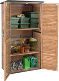 Outdoor Storage Shed with Adjustable Shelfs Tool Cabinet with Floor,Wooden Garden Shed for Backyard, Lawn, Patio Utility