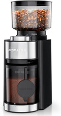 Aromaster Burr Coffee Grinder,Adjustable 2-12 Cups Timer, Black