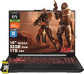 ASUS TUF Gaming A16 Laptop 16' WUXGA IPS 144Hz AMD 6-core Ryzen 7 7445HS 32GB RAM 1TB SSD GeForce RTX 4050 (Up to 194 AI Tops) RGB Backlit USB4 Two-Way AI Noise Cancelation Win11Pro ICP Hub
