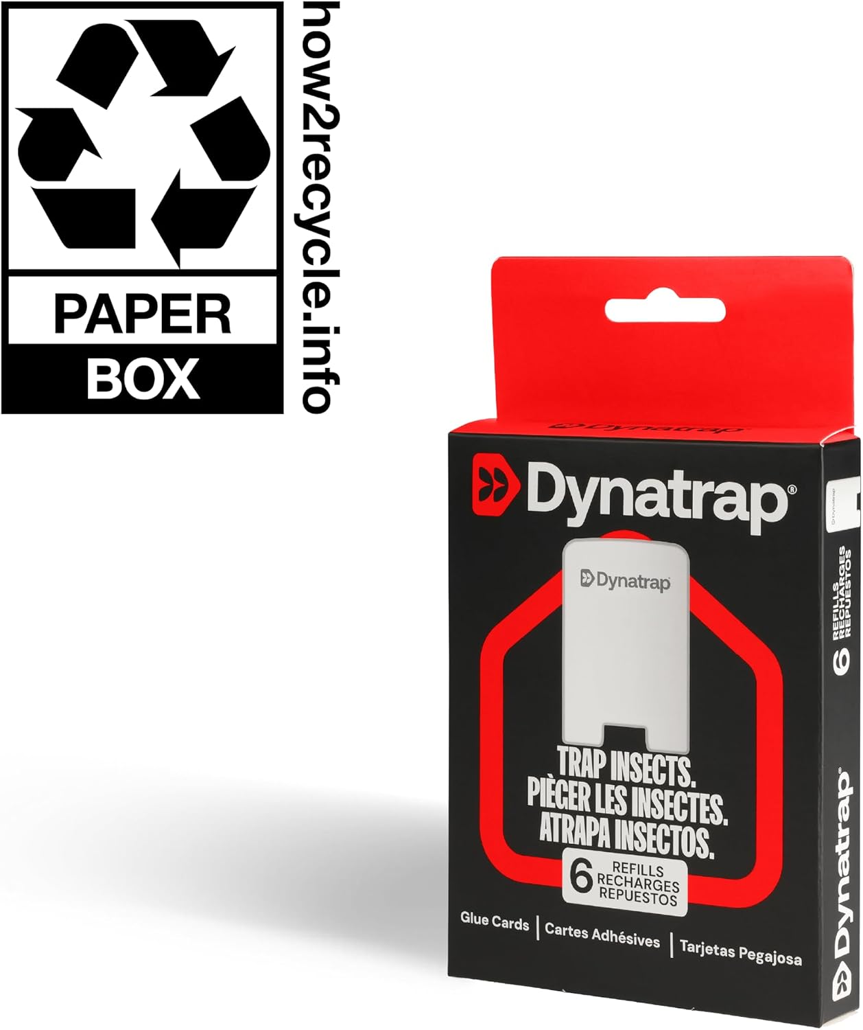 Dynatrap 23007 Glue Card Refills for Indoor Dynatrap Fly Trap Models DT3007 and DT3007W - 6 Glue Card Refills (Pack of 12)