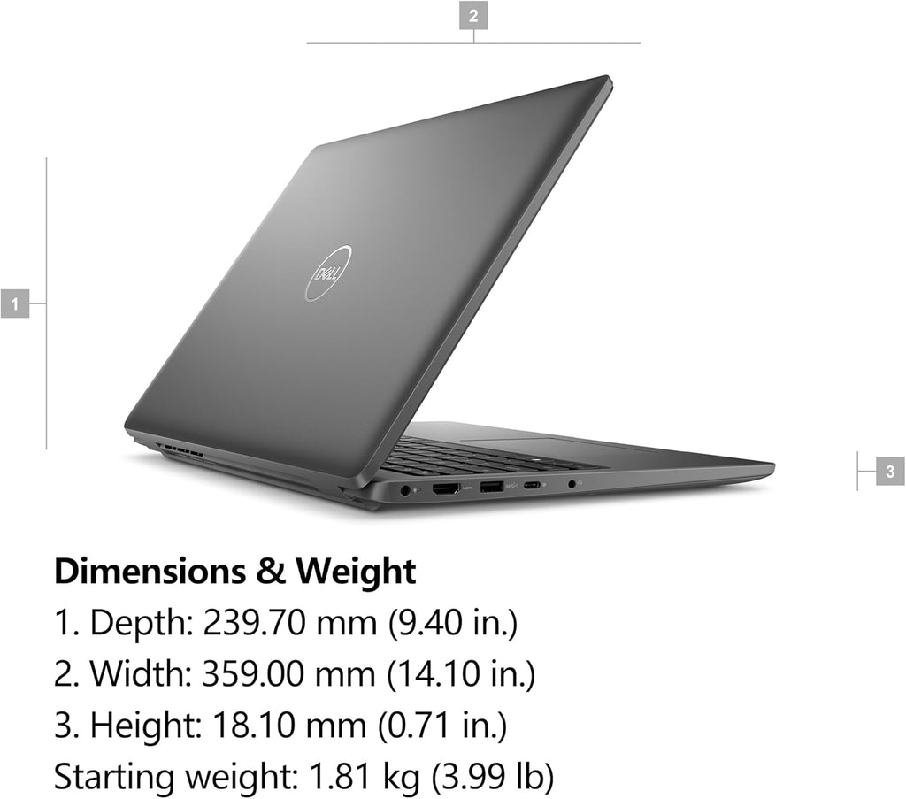 Dell Latitude Laptop Computer for Business, Intel Ultra 7 155U (12C/14T), 16GB DDR5, 512GB SSD, Backlit Keyboard with Fingerprint Reader, 15.6' FHD, WiFi 6, 2X 4K Output, Windows 11 Pro, Carbon Black