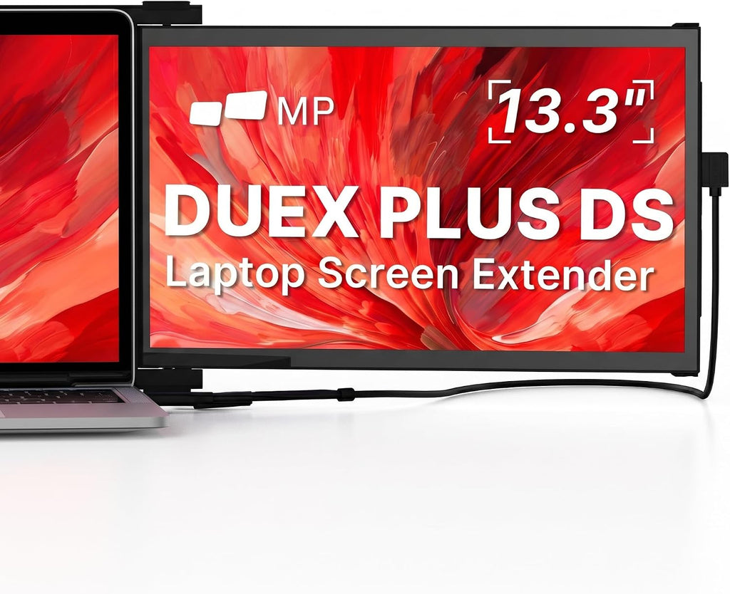 New Mobile Pixels Duex Plus DS Portable Monitor, 13.3' FHD 1080P Ultra Slim Laptop Monitor, HDMI/USB C Plug and Play Laptop Screen Extender for 13'-14' Laptops, Windows/Mac/Android/Switch Compatible