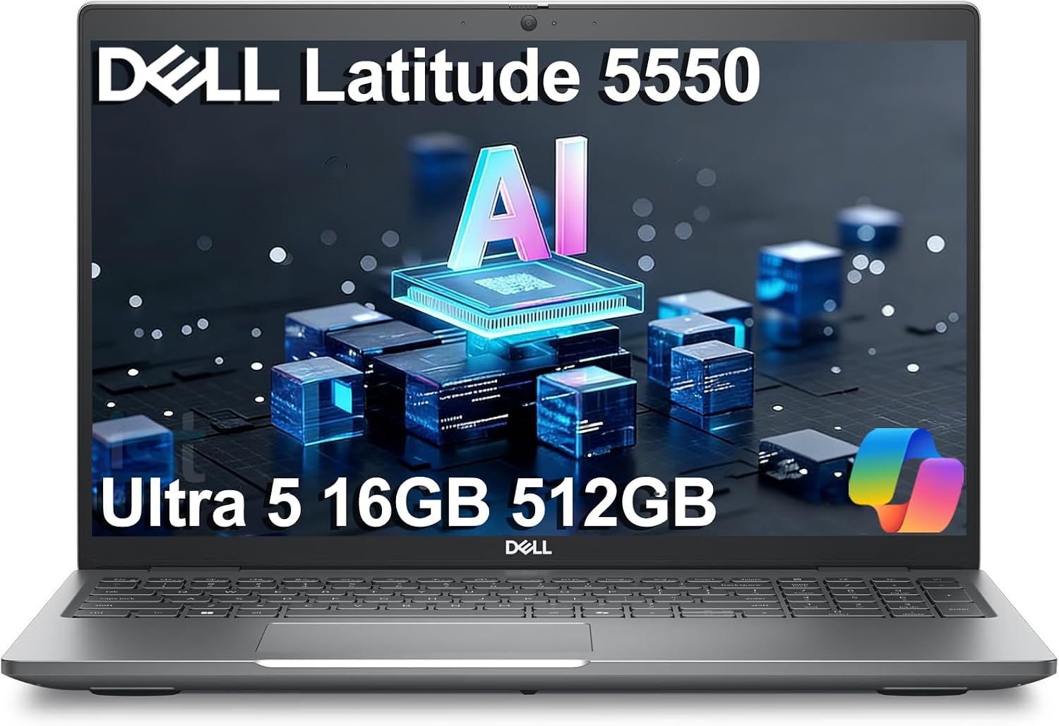 Dell Latitude 5550 5000 Business AI PC Laptop (15.6' FHD Anti-Glare, Intel 12-Core Ultra 5 125U (> i7-1355U), 16GB DDR5 RAM, 512GB SSD), Backlit, 1080p Webcam, 2x Thunderbolt 4, Ethernet, Win 11 Pro