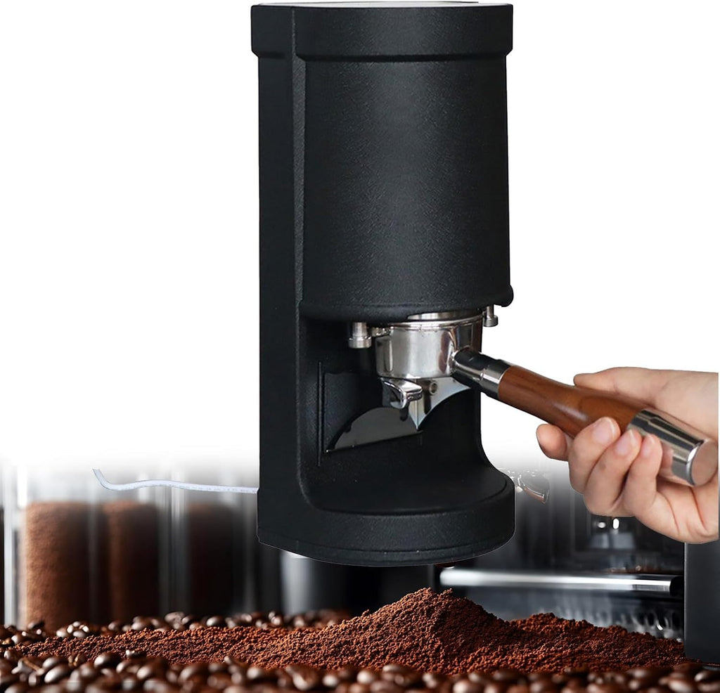 Espresso Press Tamper 58mm Height Adjustable Coffee Tamper 10-30kg Pressure 1 to 3 Adjustable Tamp Times Automatic Expresso Coffee Powder Press Machine Blackflatsole