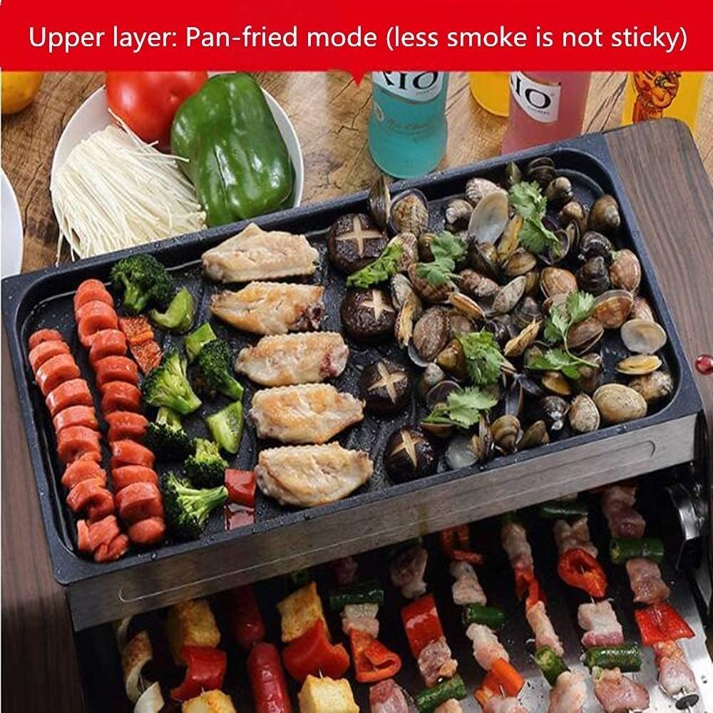 Barbecue Grill Indoor Smoke-Less Grill Electric Smokeless Indoor Grill Adjustable Temperature ControlSuitable for Party/Home