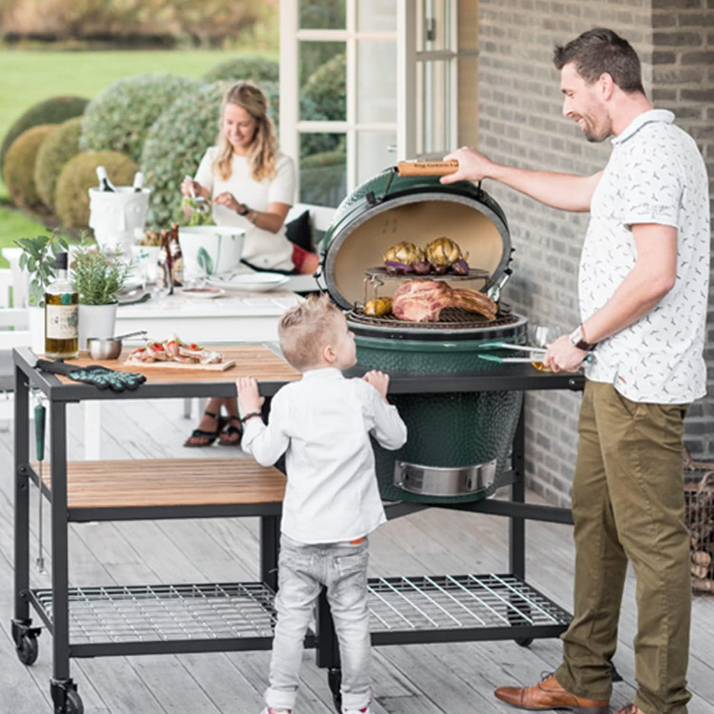 5 Piece Replacement Kit for Big Green Egg Large, Rack for Eggspander 5 Piece Kit Conveggtor Basket 304 Stainless Steel Grill Stack Rack with Removable Cooking System Expander Rack