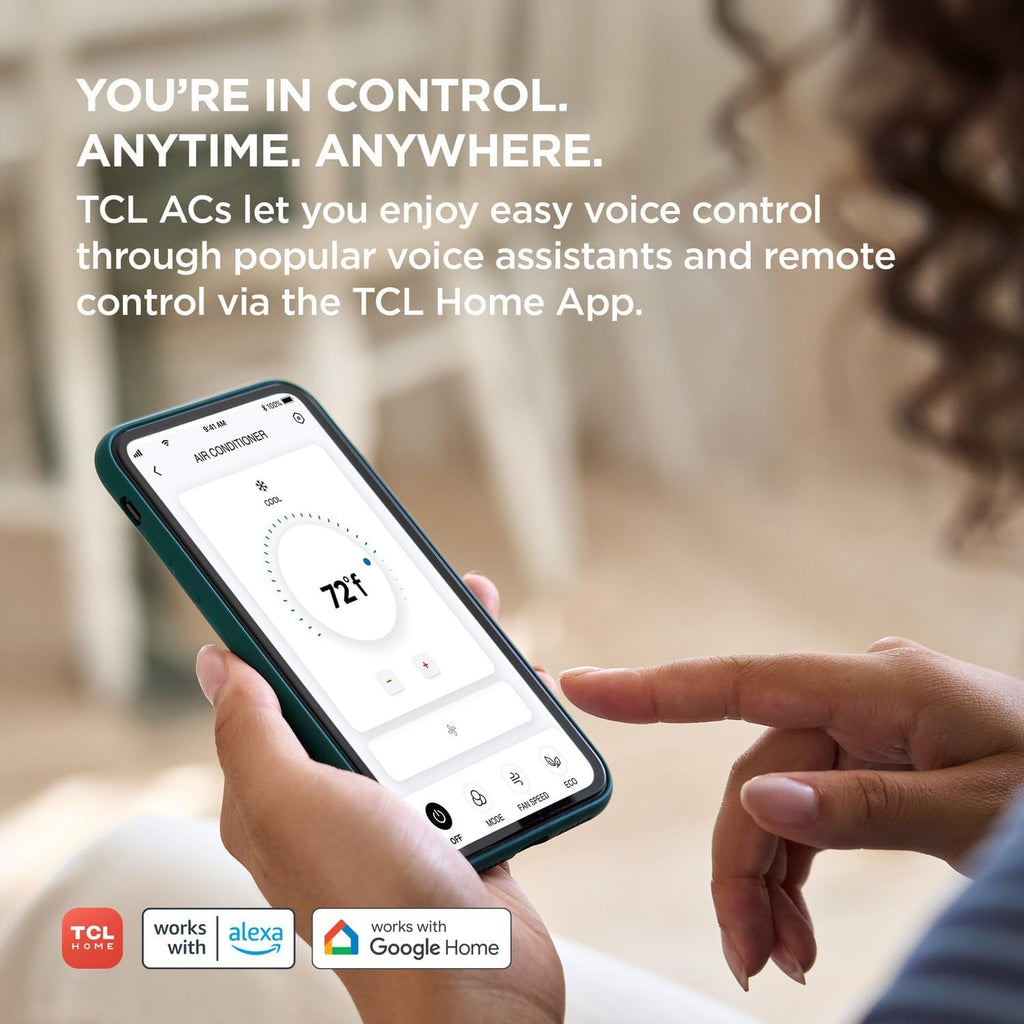 TCL H14T9XH Heat 14,000 Smart Through-The-Wall Air Conditioner, Heater, Fan & Dehumidifier, 230V, 700 Sq. Ft, Remote Control, Compatible with Alexa/Google Assistant, 14000 BTU, White