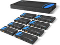 OREI 1x8 HDMI Extender Splitter HDBaseT, Multiple Over Single Cable CAT6/7 4K@60Hz 4:4:4 HDCP 2.2 with IR Remote EDID Management, HDR - Up to 400 Ft - Loop Out - Low Latency - (UHD18-EXB400-K)