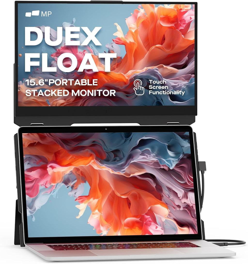 New Mobile Pixels Duex Float Portable Monitor, 15.6' FHD 1080P IPS Ultra Slim Laptop Screen Extender, USB A/USB C/HDMI Plug and Play Auto Rotated, Windows/Mac/Android/Switch Compatible