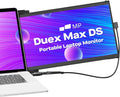 MP Portable Monitor - New Mobile Pixels Duex Max DS 14.1' Laptop Screen Extender, FHD 1080P USB A/USB C/HDMI Second Monitor for 14'' to 17' Laptops, Windows/MacOS/Android/Switch
