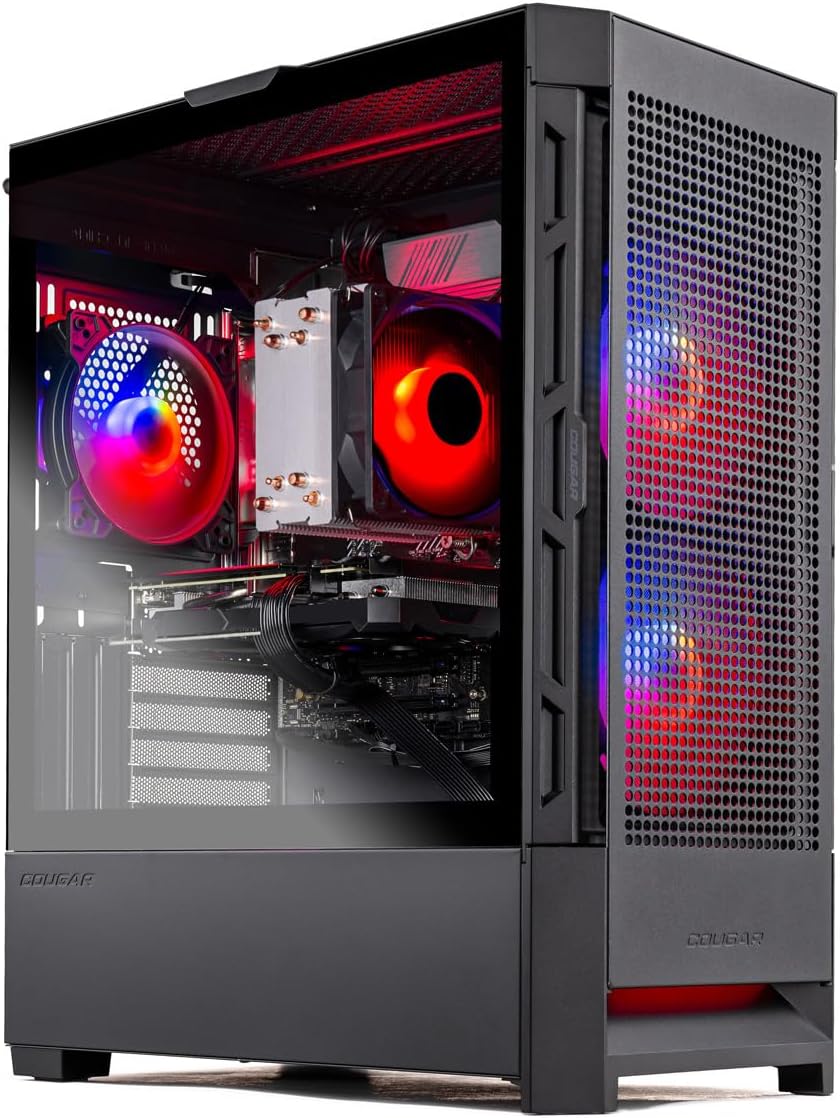 Skytech Gaming Blaze4 Mini Desktop PC, Ryzen 7 7700 3.8 GHz (5.3GHz), AMD RX 9060XT 16GB, 1TB NVMe SSD, 32GB DDR5 RAM 5200 RGB, 650W Gold PSU, Wi-Fi, Win 11