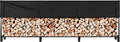 VIVOHOME Upgraded Heavy Duty 12 ft 3/4 Cord Firewood Rack Outdoor with Cover Combo Set, Thick Steel Log Holder Up to 4400 lb, Fire Wood Pile Storage Stand Organizer Black