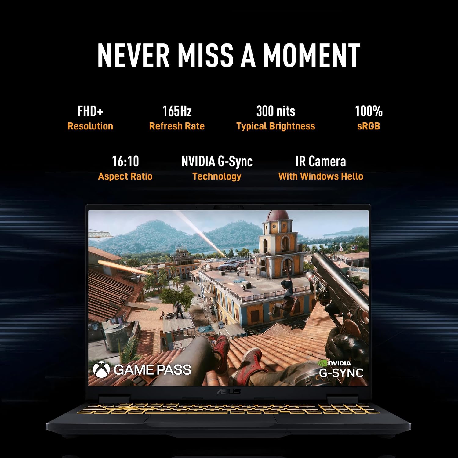 ASUS TUF F16 Gaming Laptop, 14th Gen Intel 16-Core i7-14650HX, NVIDIA RTX 5060 8GB GDDR7 GPU, 16' FHD+ 165Hz G-SYNC Display, 32 GB DDR5 RAM, 1 TB SSD, Wi-Fi 6E, RGB Backlit Keyboard, Windows 11 Pro
