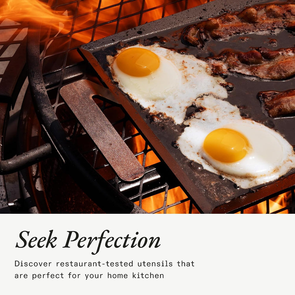 Made In Cookware | Carbon Steel Griddle and Grill Press Set with Half Lid | Professional Cookware | Crafted in Sweden | Induction Compatible