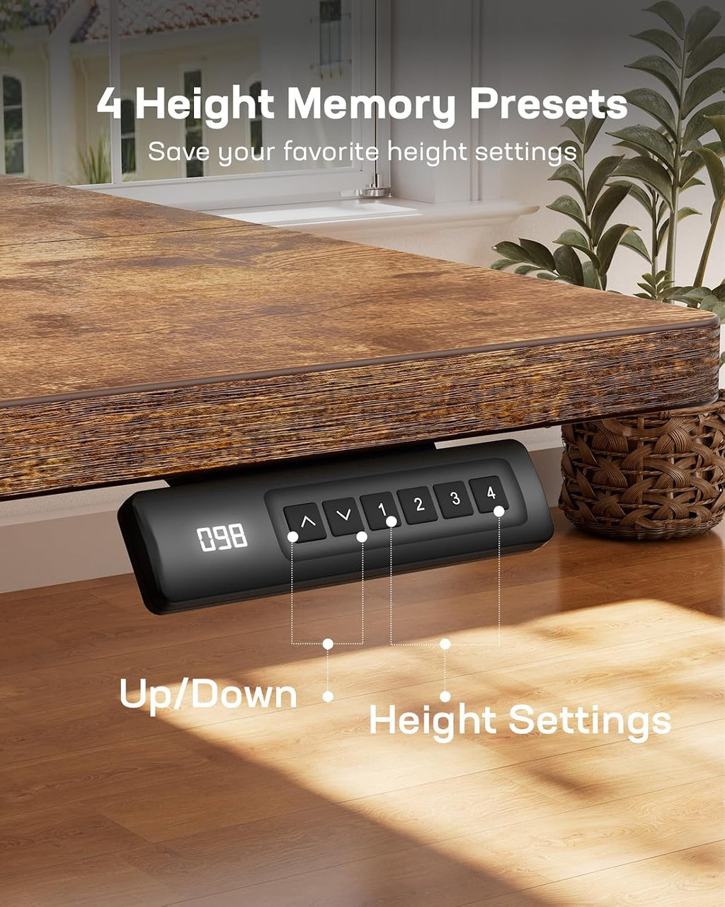 Marsail Electric Standing Desk with Sedentary Reminder, 55 * 24 Inch Standing Desk Adjustable Height, Stand up Desk for Home Office Furniture Computer Desk Memory Preset with Headphone Hook